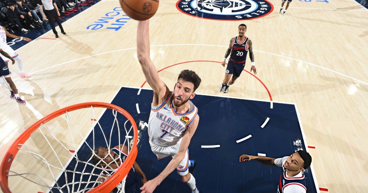 Holmgren lidera, Thunder atropela Clippers e confirma melhor campanha da NBA