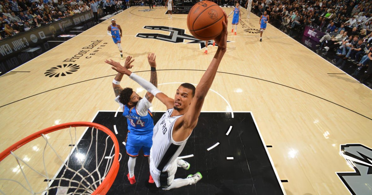 Wembanyama brilha, Spurs batem Thunder e empatam série